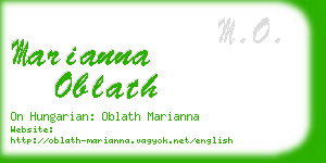 marianna oblath business card